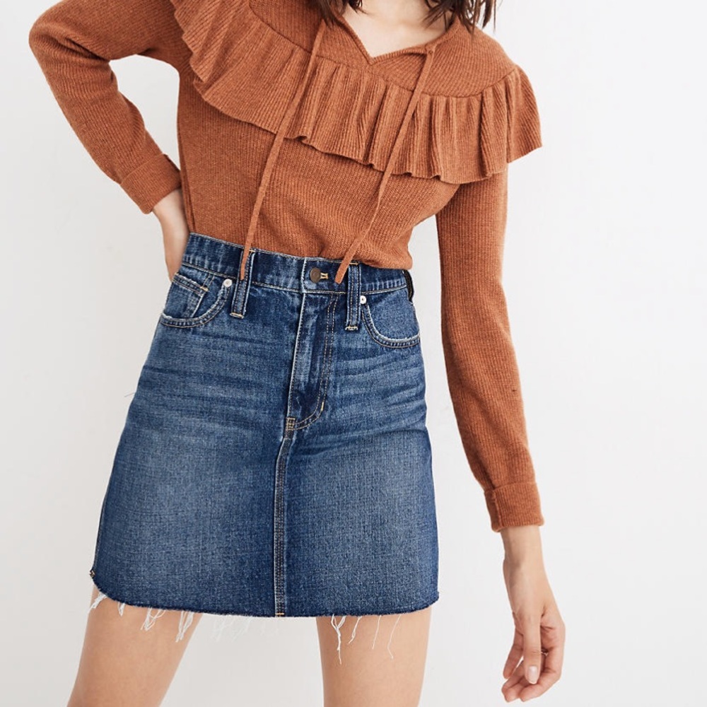 Madewell Rigid Denim Mini Skirt